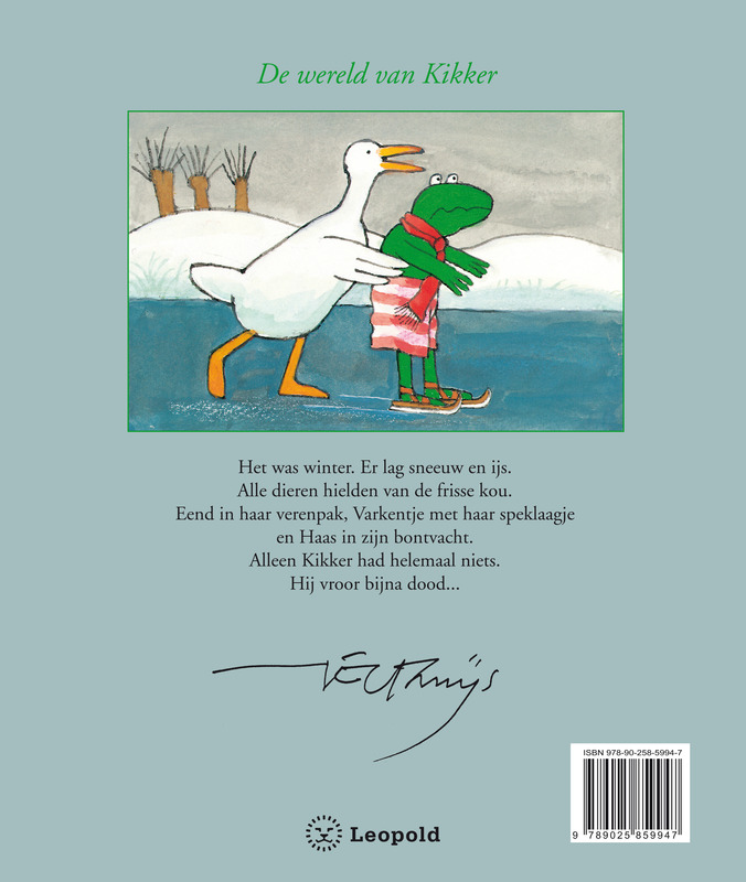 Achterkant van Kikker in de kou