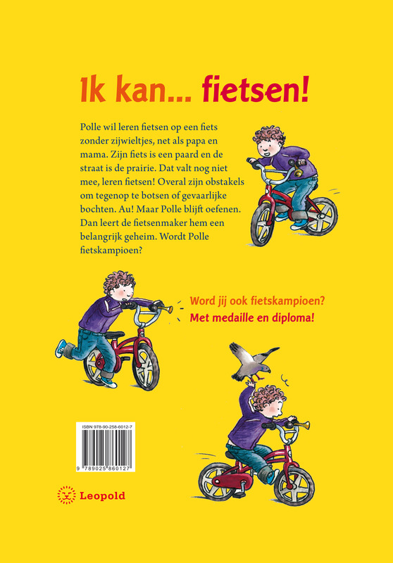 Achterkant van Ik kan fietsen