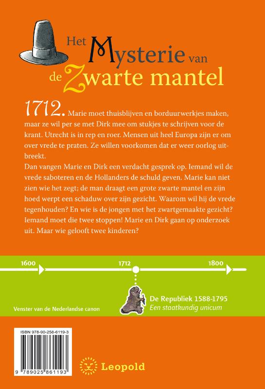 Achterkant van Het mysterie van de zwarte mantel