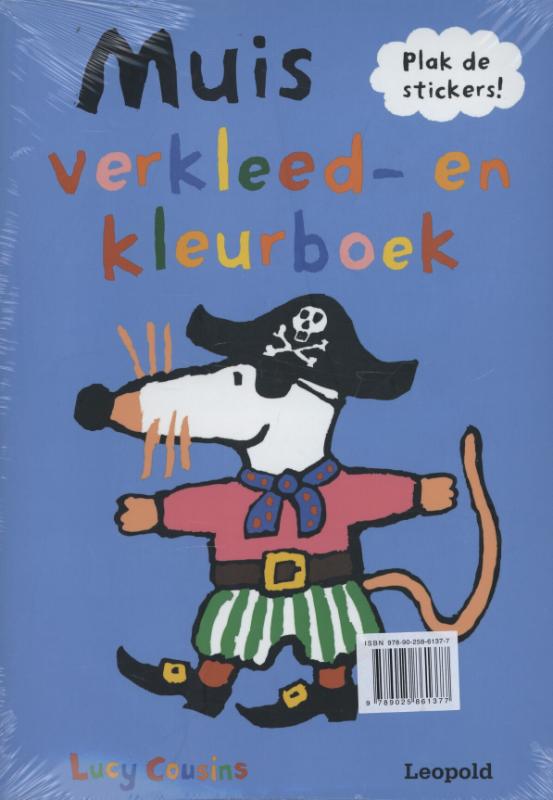 Achterkant van Muis verkleed- en kleurboek Set 5 ex