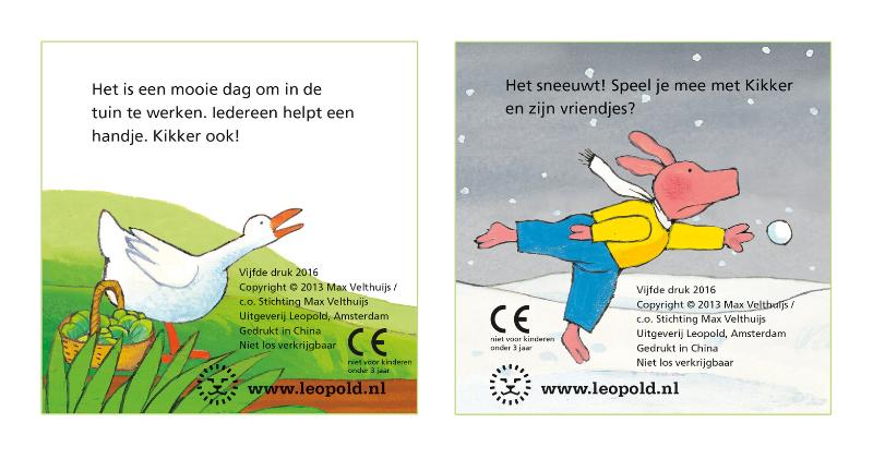 Achterkant van Kikker uitdeelboekjes