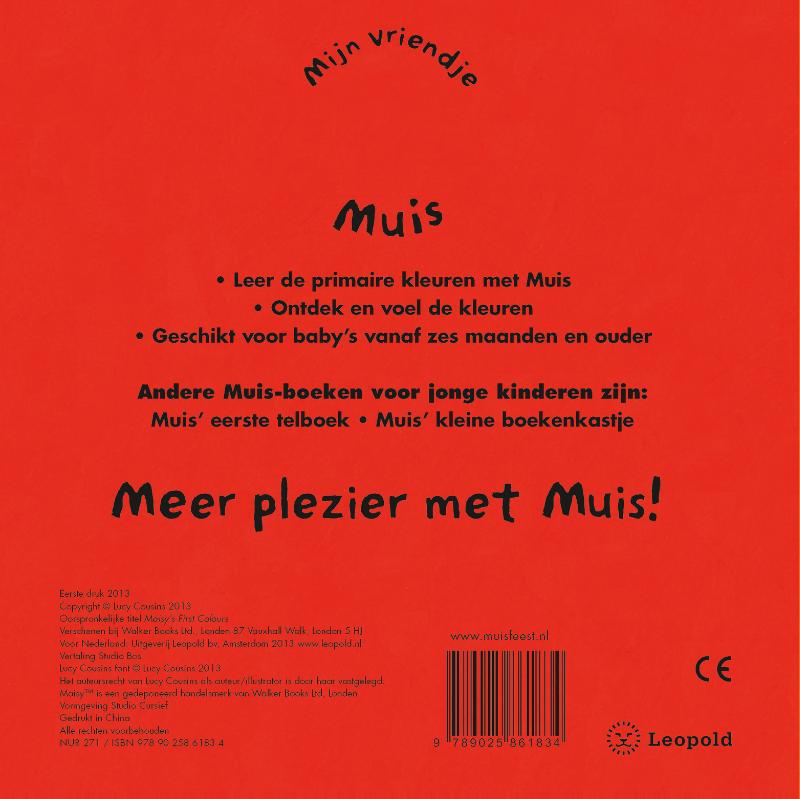 Achterkant van Muis eerste kleurenboek