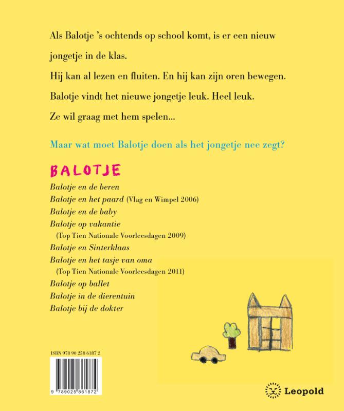 Achterkant van Balotje vindt een vriendje Kleuren met Balotje