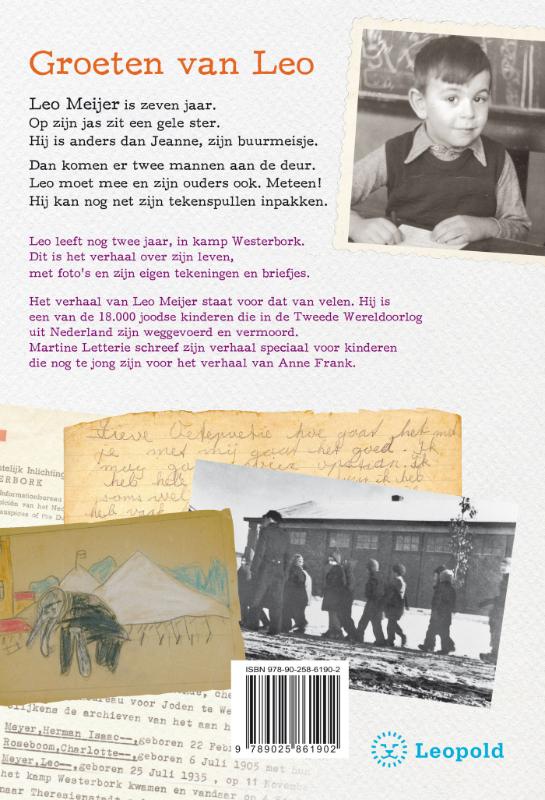 Achterkant van Groeten van Leo