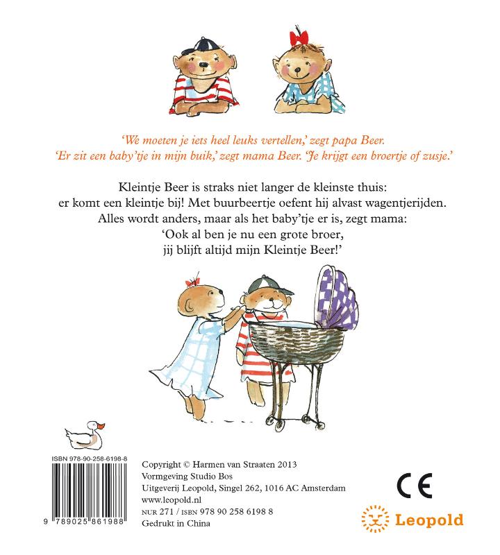 Achterkant van Kleintje Beer en de baby