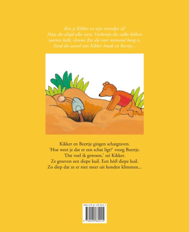 Achterkant van Kikker vindt een schat