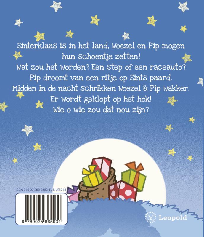 Achterkant van SinterWoezel en Pietje Pip