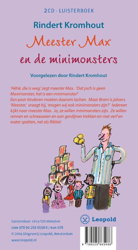 Achterkant van Meester Max en de minimonsters