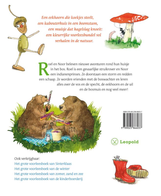 Achterkant van Het grote voorleesboek van het bos