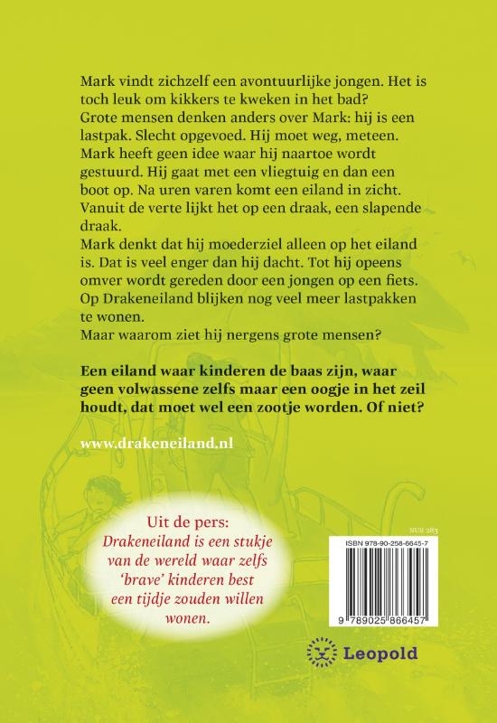 Achterkant van Overleven op Drakeneiland