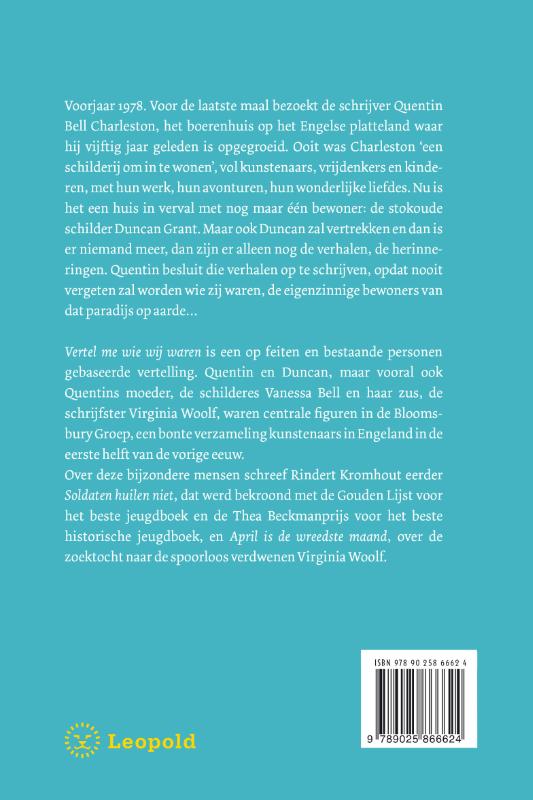 Achterkant van Vertel me wie wij waren