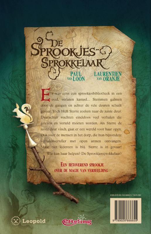 Achterkant van De sprookjes-sprokkelaar