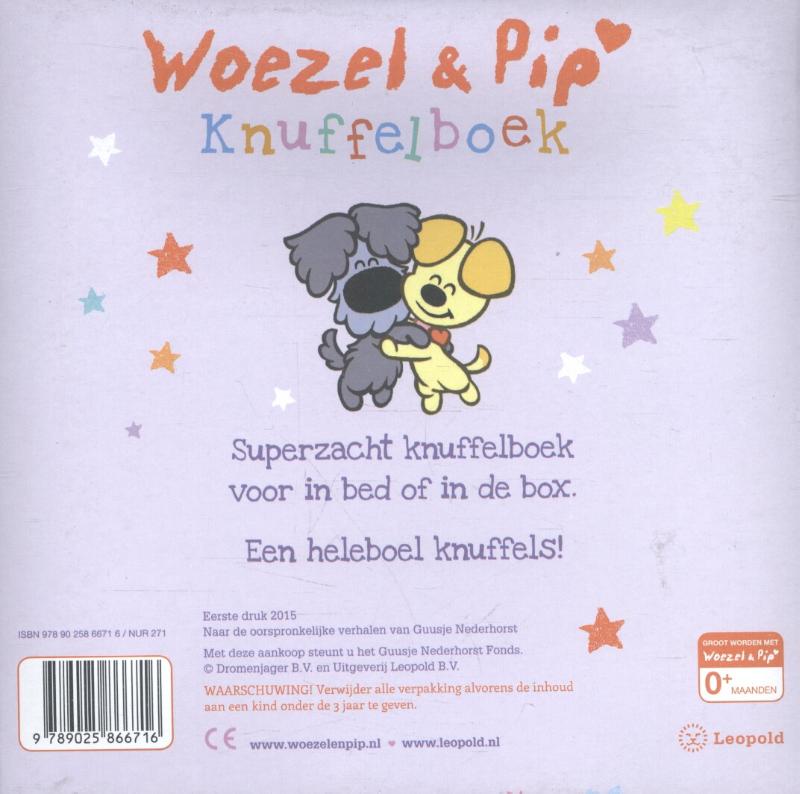 Achterkant van Woezel & Pip Knuffelboek