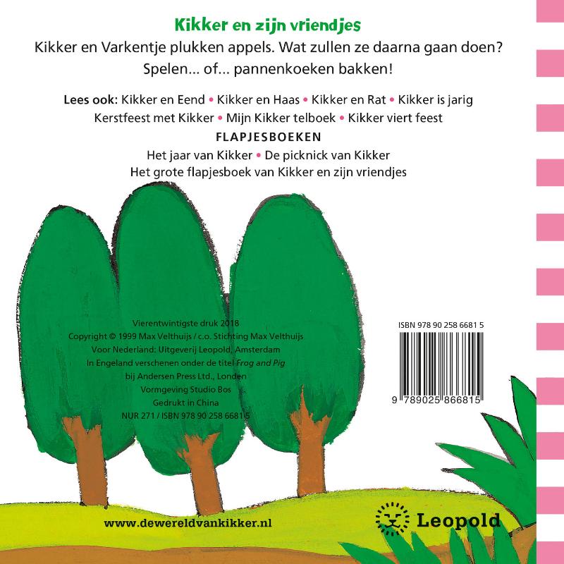Achterkant van Kikker en Varkentje