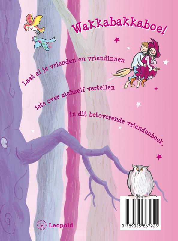 Achterkant van Foeksia de miniheks vriendenboek
