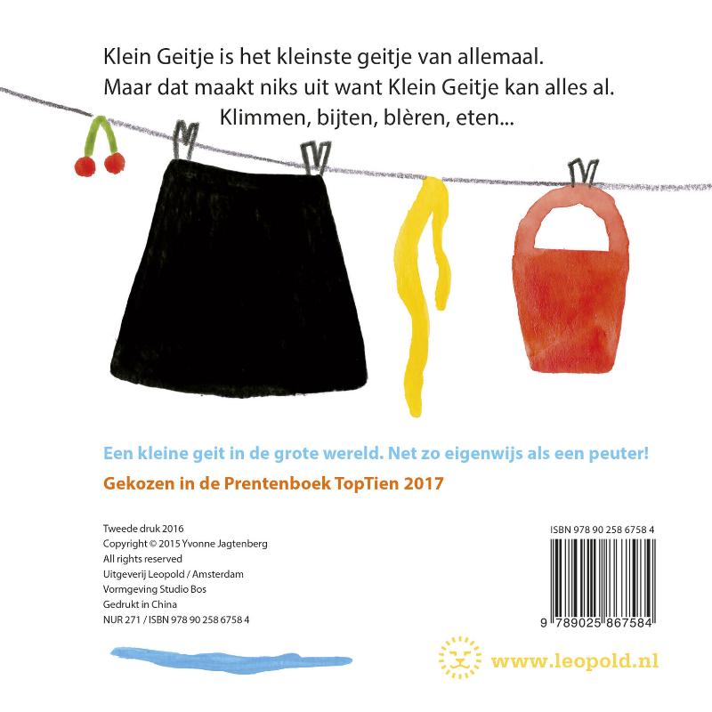 Achterkant van Klein geitje kan alles