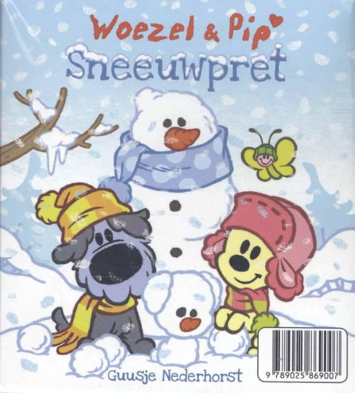 Achterkant van Display Sneeuwpret Woezel & Pip 10 ex