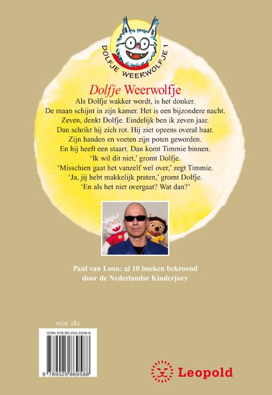Achterkant van Dolfje Weerwolfje