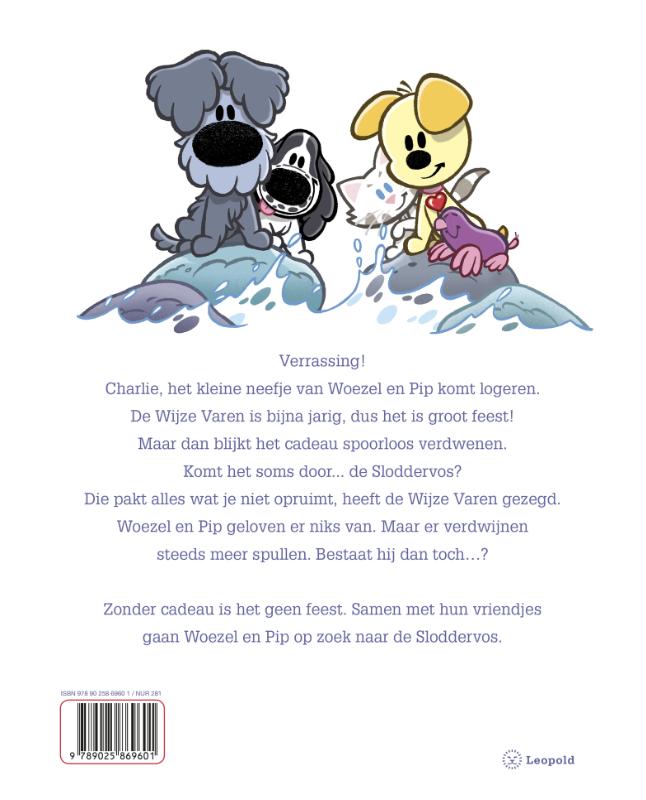 Achterkant van Op zoek naar de sloddervos!