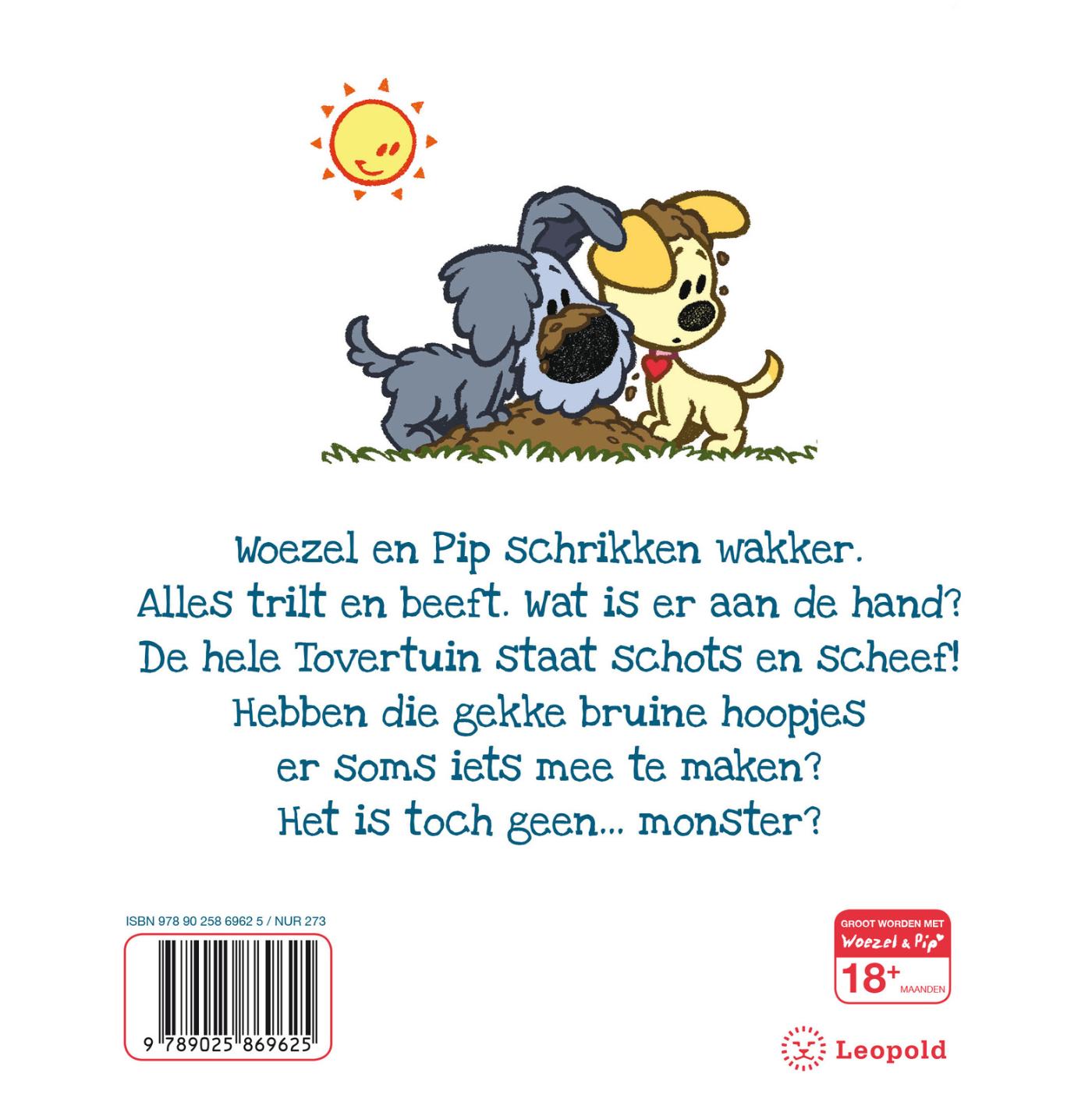 Achterkant van Woezel & Pip - De Tovertuin op z'n kop