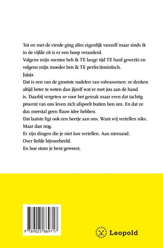 Achterkant van Er is geen vorm waarin ik pas