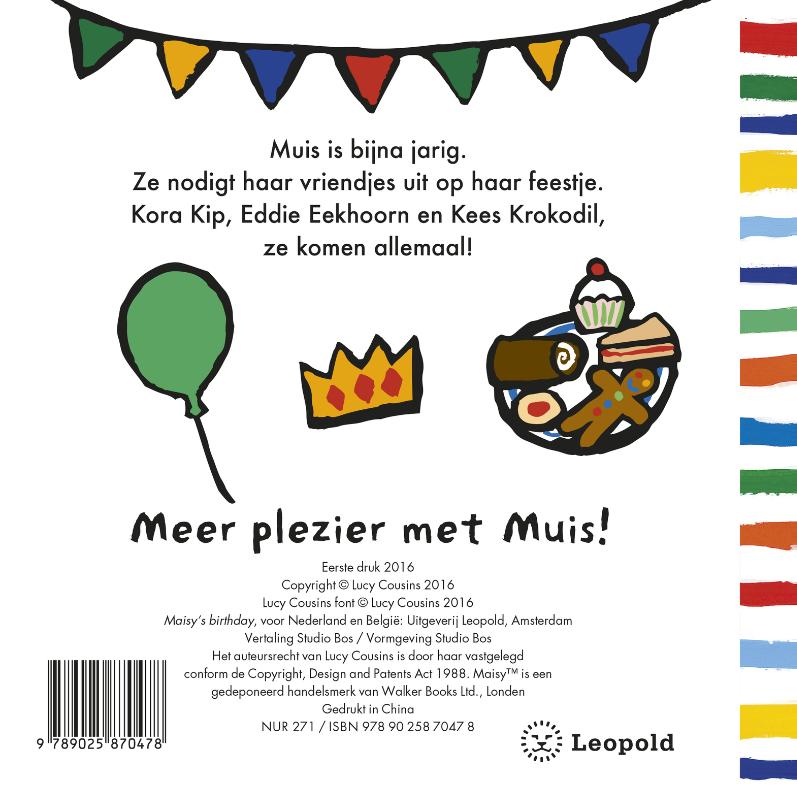 Achterkant van Muis is jarig