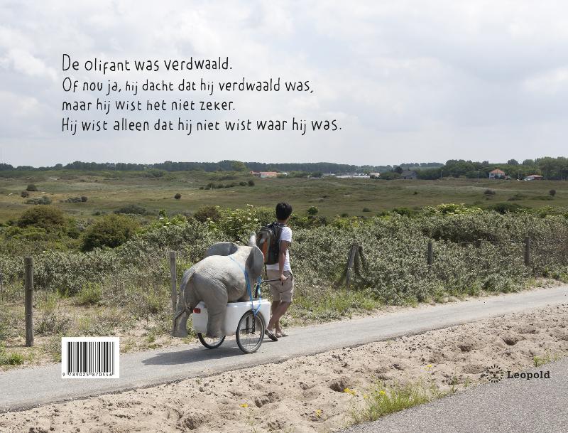Achterkant van De olifant die niet wist of hij verdwaald was