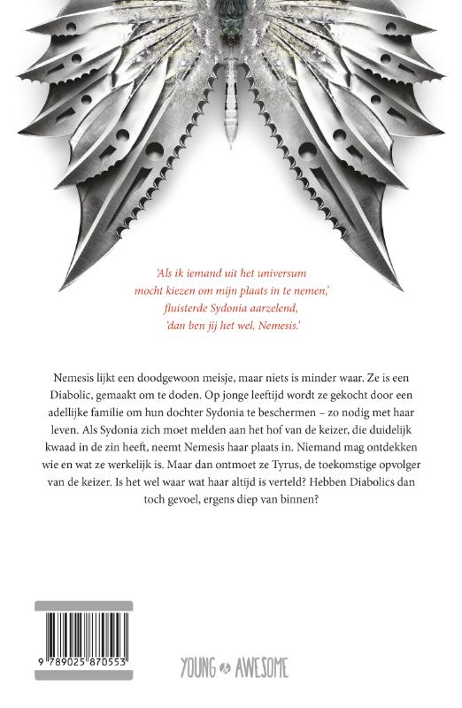 Achterkant van The Diabolic