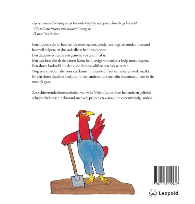Achterkant van Het rode kippetje