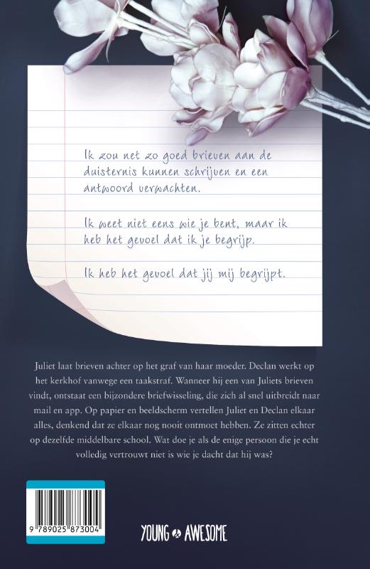 Achterkant van Brieven aan de duisternis