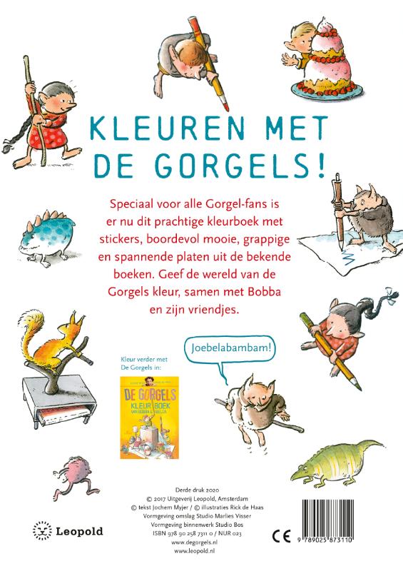Achterkant van De Gorgels Kleurboek