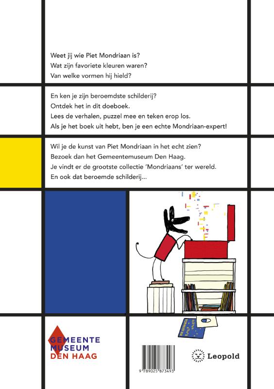 Achterkant van Doeboek Mondriaan