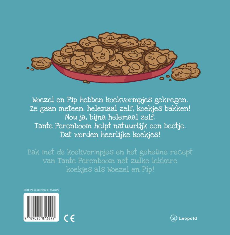 Achterkant van Woezel & Pip - Koekboek