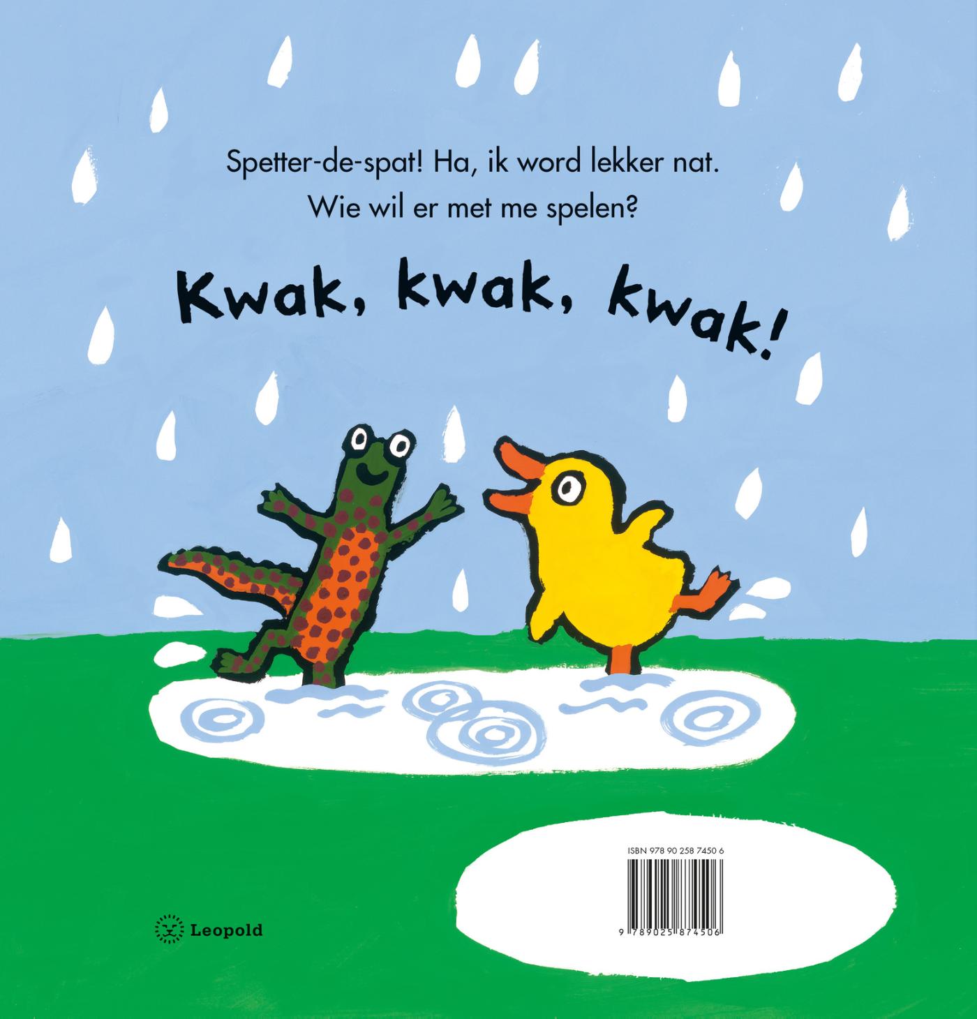 Achterkant van Spet, spat, Eendje!