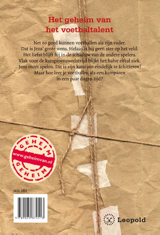 Achterkant van Het geheim van het voetbaltalent