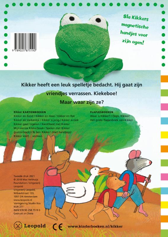 Achterkant van Kiekeboe met Kikker