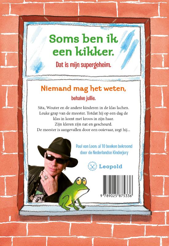 Achterkant van Meester Kikker