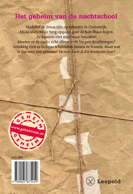 Achterkant van Het geheim van de nachtschool