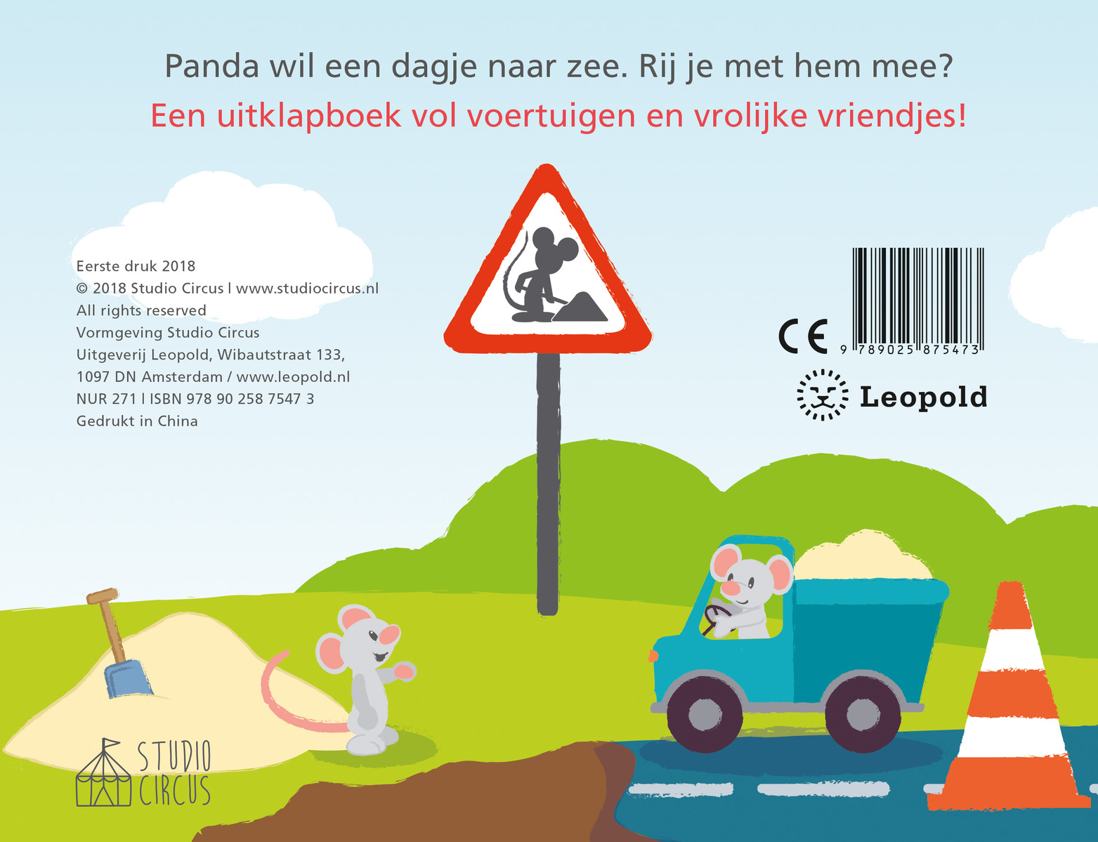 Achterkant van Vroem, vroem, Panda!
