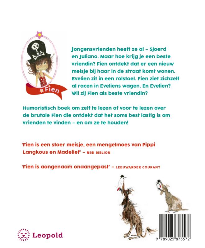 Achterkant van Fien. Gezocht: vriend(in) door dik en dun