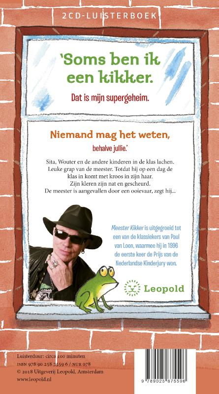 Achterkant van Meester Kikker