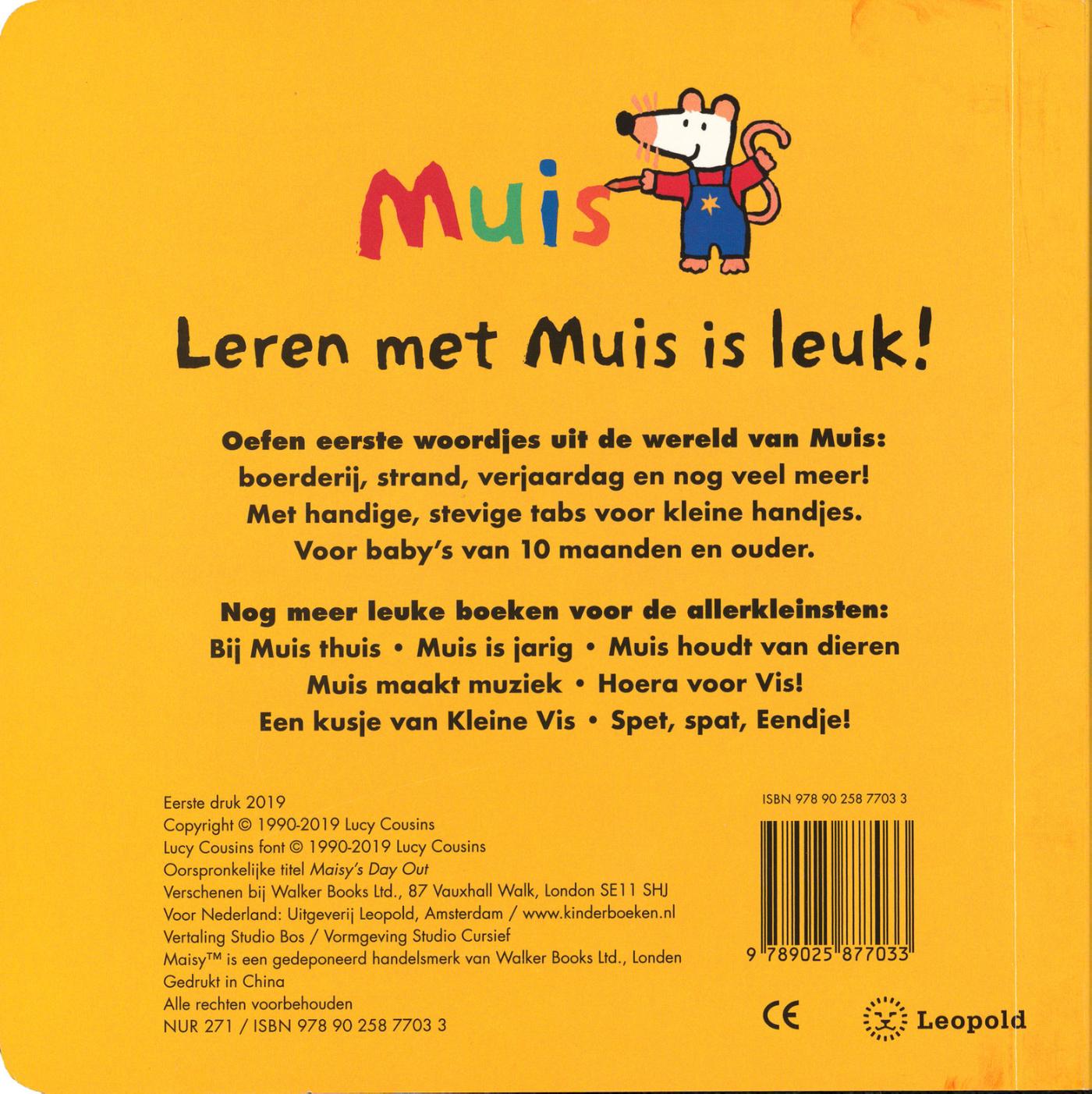 Achterkant van Muis' eerste woordjes-Naar buiten met Muis