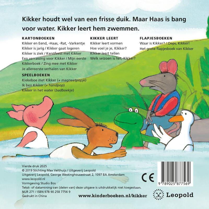 Achterkant van Kikker gaat zwemmen