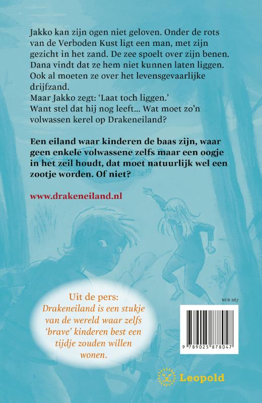 Achterkant van Drenkeling op Drakeneiland