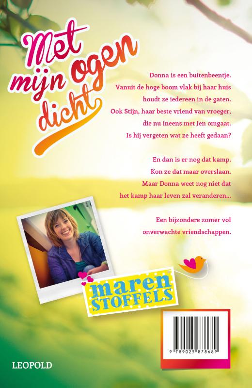 Achterkant van Met mijn ogen dicht