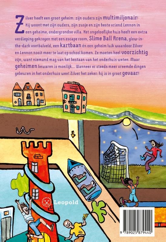 Achterkant van Miljonairskind - De geheime verdieping