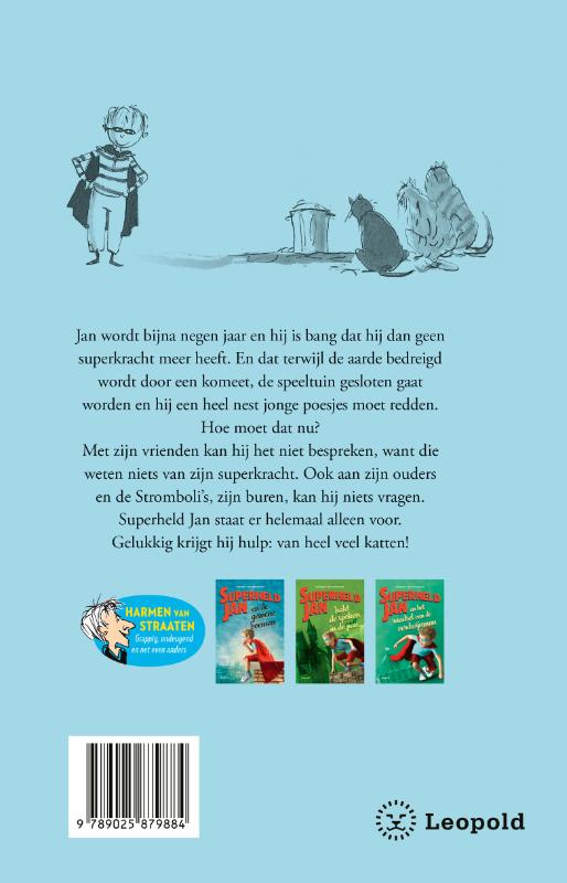 Achterkant van Superheld Jan en het geniale kattenplan