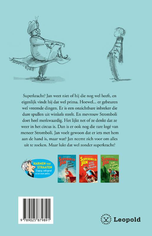 Achterkant van Superheld Jan en het raadsel van de verdwijnman