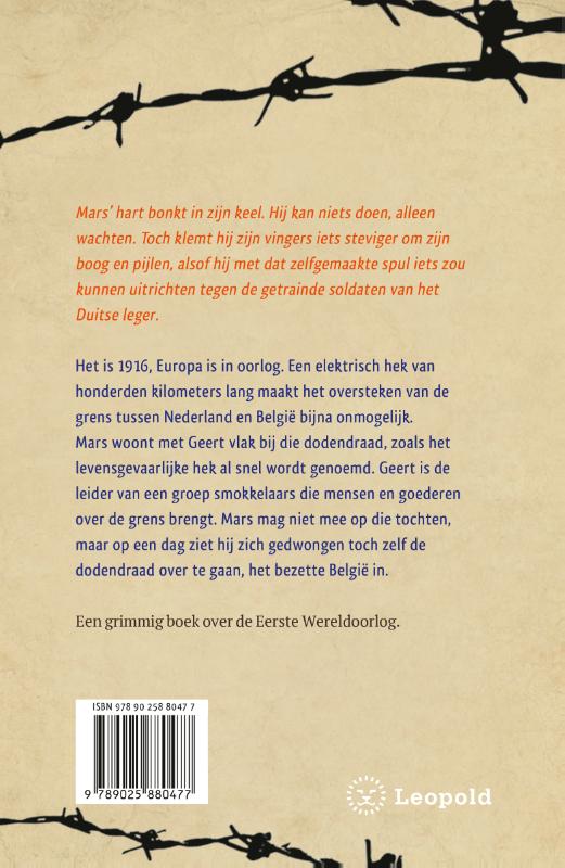 Achterkant van Achter de draad