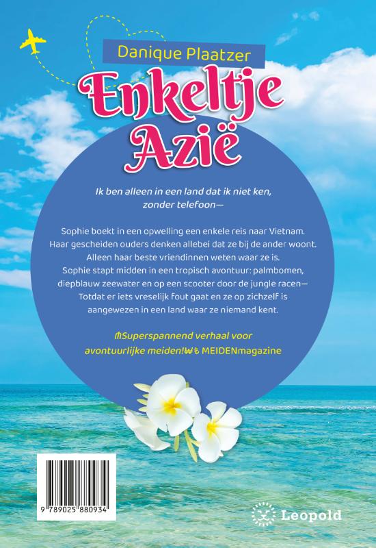 Achterkant van Enkeltje Azië